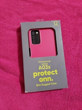 On Running Slim Rugged Case for Samsung Galaxy A03s - Hot Pink